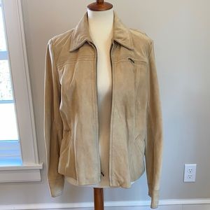 J Crew suede zip coat jacket